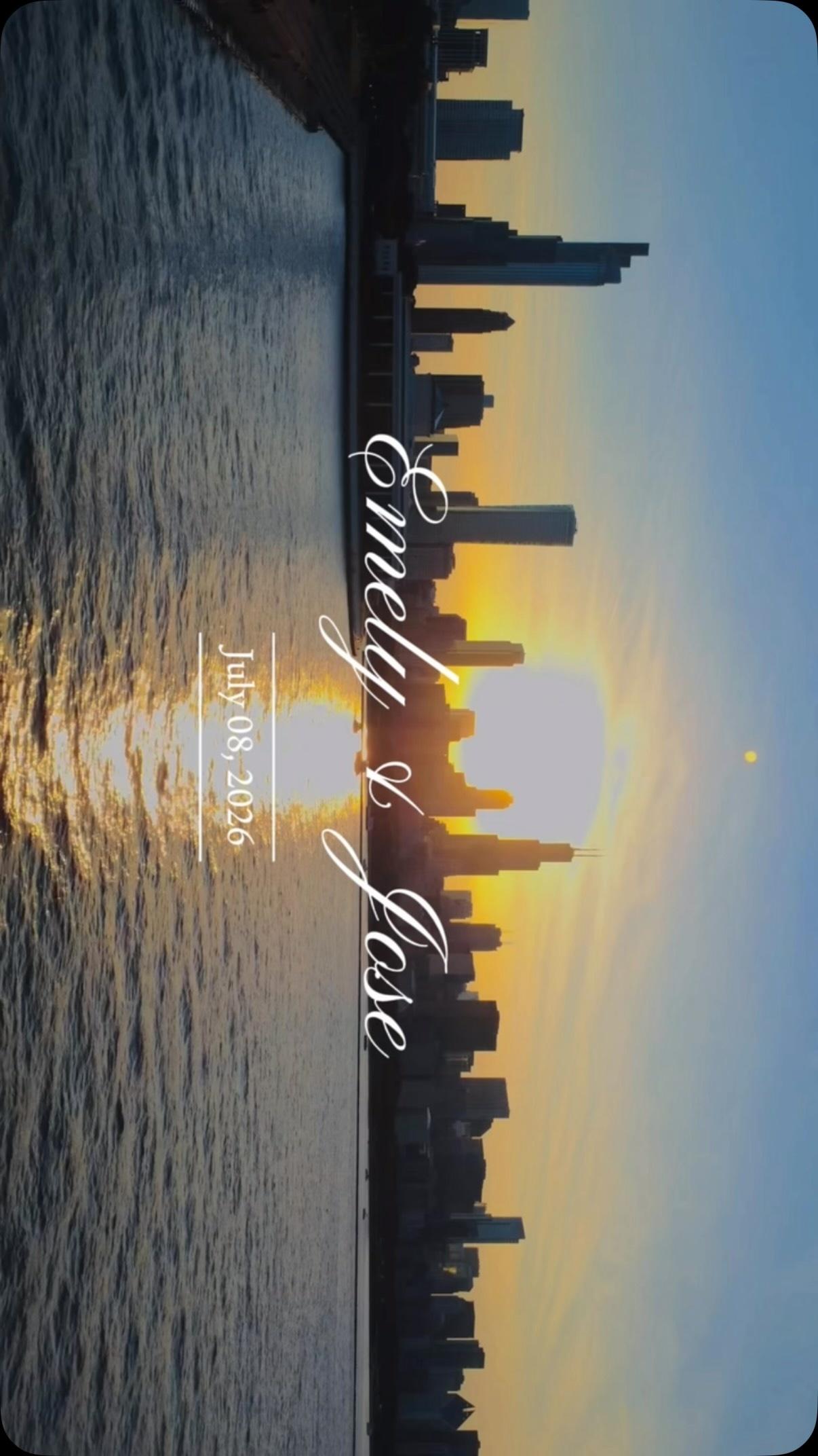 A Golden Sunset Engagement Session at Adler Planetarium, Chicago
